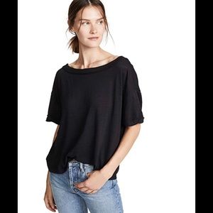 Free People Viola Black T-shirt